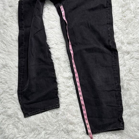 Madewell Black Balloon Jeans In Tall 26 with Button Fly - Picture 7 of 15